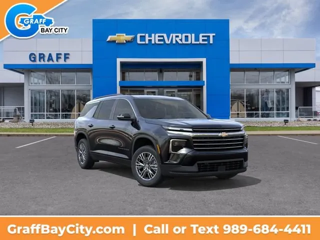 Black 2026 Chevrolet Traverse LT for sale in Bay City, MI