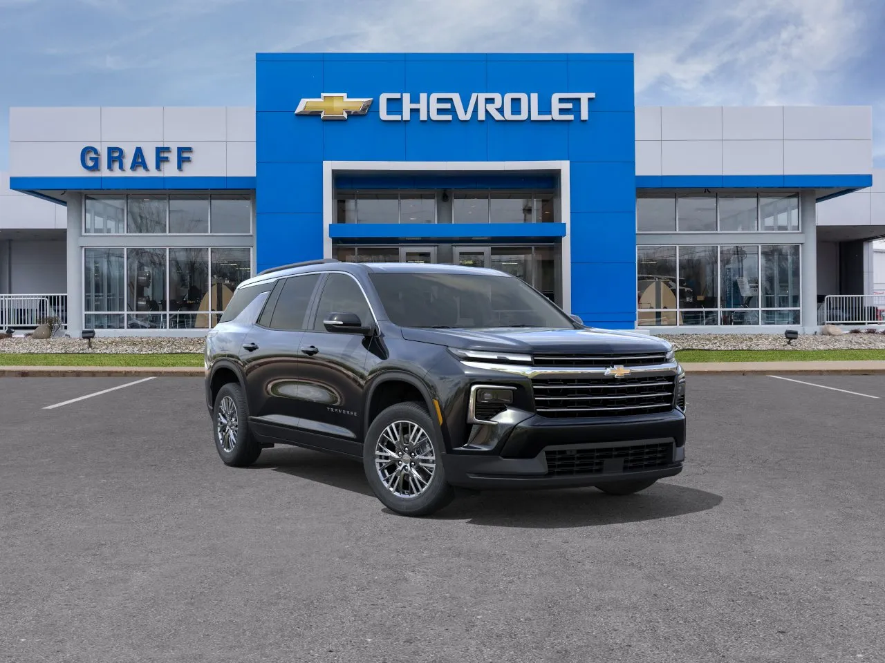 Black 2026 Chevrolet Traverse LT for sale in Bay City, MI