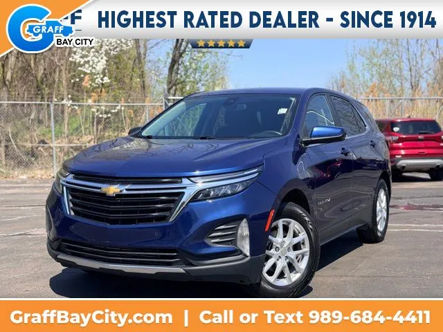 Blue 2022 Chevrolet Equinox LT for sale in Bay City, MI