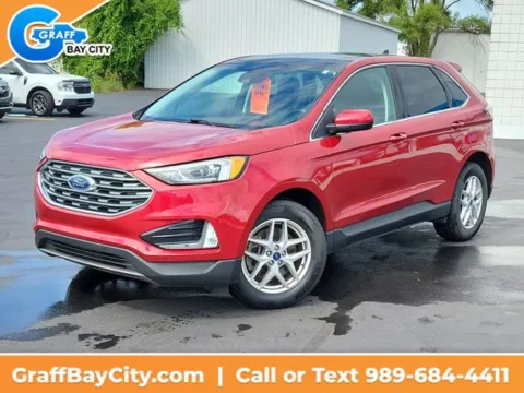 Red 2021 Ford Edge SEL for sale in Bay City, MI