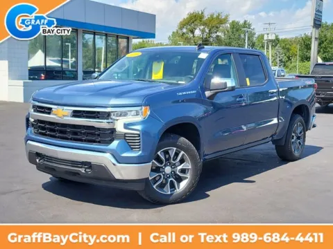 Blue 2024 Chevrolet Silverado 1500 LT for sale in Bay City, MI