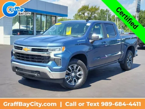 Blue 2024 Chevrolet Silverado 1500 LT for sale in Bay City, MI