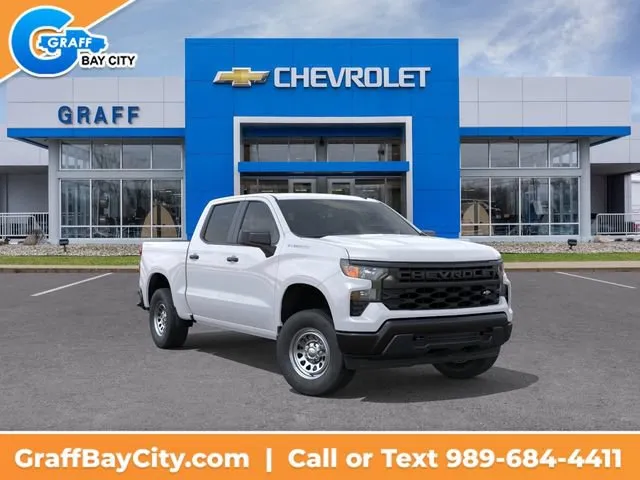 White 2026 Chevrolet Silverado 1500 WT for sale in Bay City, MI