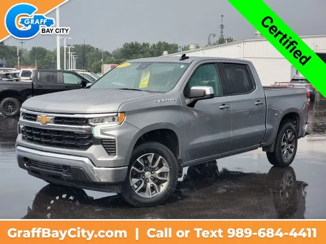 Gray 2024 Chevrolet Silverado 1500 LT for sale in Bay City, MI