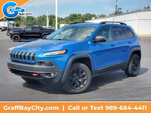 Blue 2018 Jeep Cherokee Trailhawk for sale in Bay City, MI