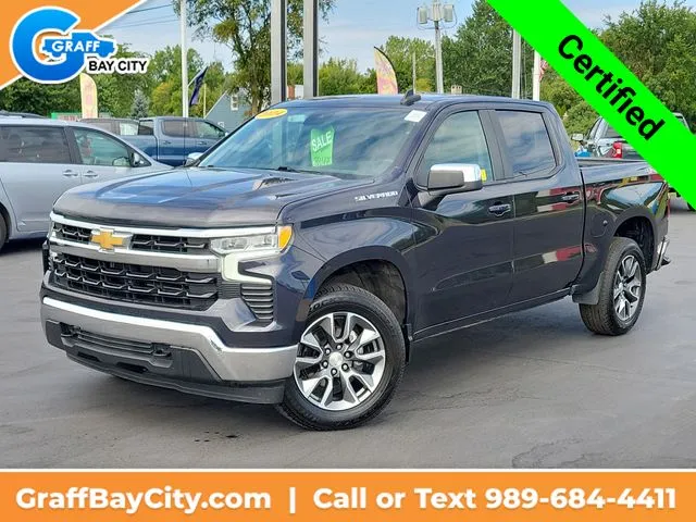Gray 2024 Chevrolet Silverado 1500 LT for sale in Bay City, MI