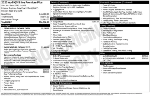 Another view of 2023 Audi Q5 45 S line Premium Plus for sale in Middleburg Heights, OH at Audi Middleburg Heights