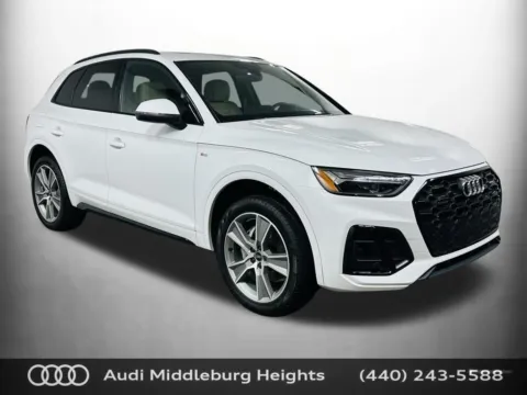 White 2025 Audi Q5 45 S line Premium for sale in Middleburg Heights, OH