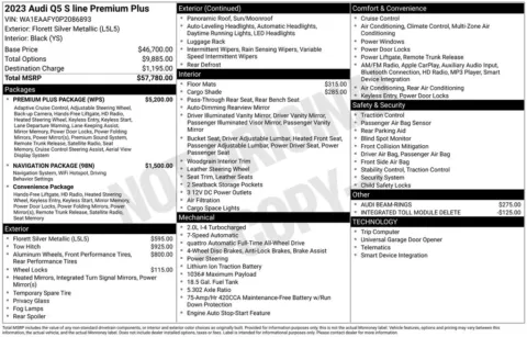 Another view of 2023 Audi Q5 45 S line Premium Plus for sale in Middleburg Heights, OH at Audi Middleburg Heights