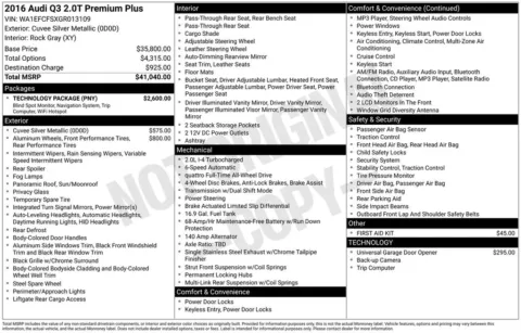 Another view of 2016 Audi Q3 2.0T Premium Plus for sale in Middleburg Heights, OH at Audi Middleburg Heights