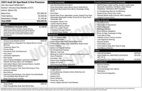 Another view of 2023 Audi Q5 Sportback 45 S line Premium for sale in Middleburg Heights, OH at Audi Middleburg Heights