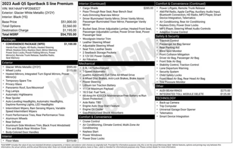 Another view of 2023 Audi Q5 Sportback 45 S line Premium for sale in Middleburg Heights, OH at Audi Middleburg Heights