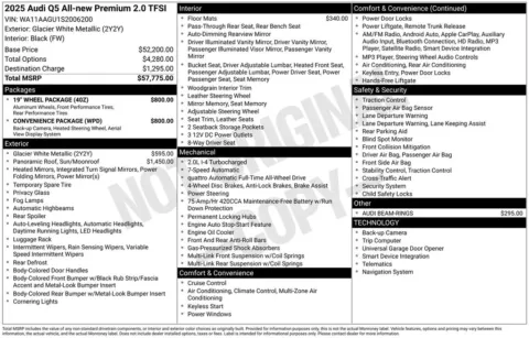 Another view of 2025 Audi Q5 2.0T Premium for sale in Middleburg Heights, OH at Audi Middleburg Heights