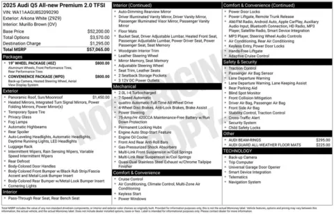 Another view of 2025 Audi Q5 2.0T Premium for sale in Middleburg Heights, OH at Audi Middleburg Heights