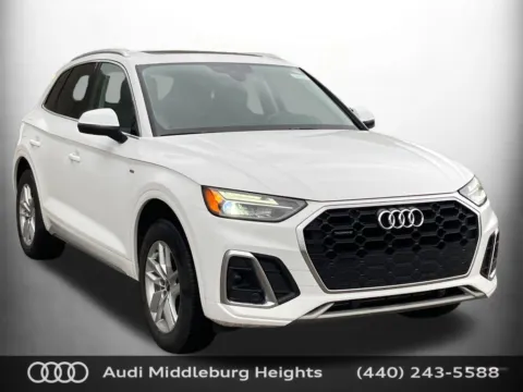 White 2023 Audi Q5 45 S line Premium for sale in Middleburg Heights, OH