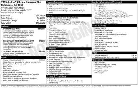 Another view of 2025 Audi All-new A5 Premium Plus for sale in Middleburg Heights, OH at Audi Middleburg Heights