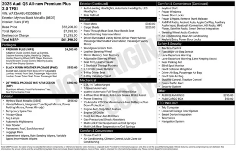 Another view of 2025 Audi All-new Q5 2.0T Premium Plus for sale in Middleburg Heights, OH at Audi Middleburg Heights