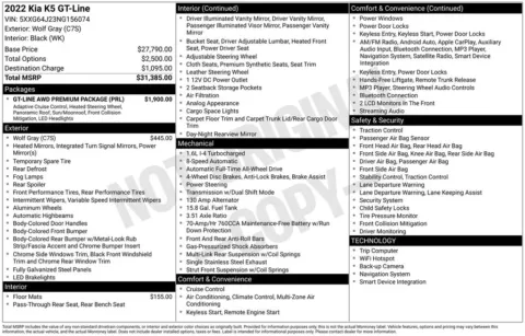 Another view of 2022 Kia K5 GT-Line for sale in Middleburg Heights, OH at Audi Middleburg Heights