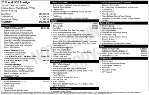 Another view of 2021 Audi SQ5 Prestige for sale in Middleburg Heights, OH at Audi Middleburg Heights