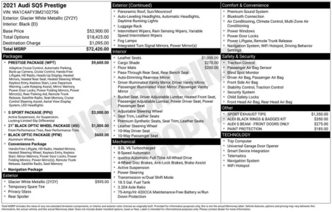 Another view of 2021 Audi SQ5 Prestige for sale in Middleburg Heights, OH at Audi Middleburg Heights