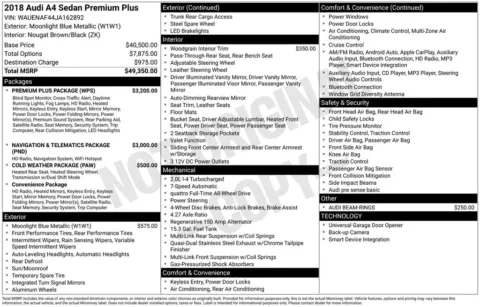 Another view of 2018 Audi A4 2.0T Premium Plus for sale in Middleburg Heights, OH at Audi Middleburg Heights