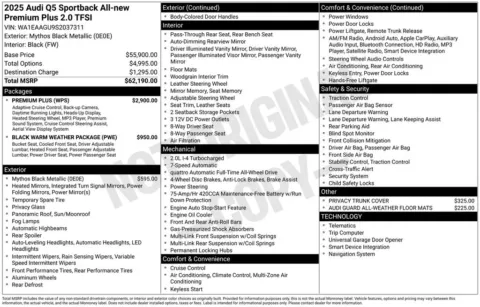Another view of 2025 Audi Q5 2.0T Premium Plus for sale in Middleburg Heights, OH at Audi Middleburg Heights