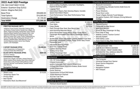 Another view of 2022 Audi SQ5 Prestige for sale in Middleburg Heights, OH at Audi Middleburg Heights