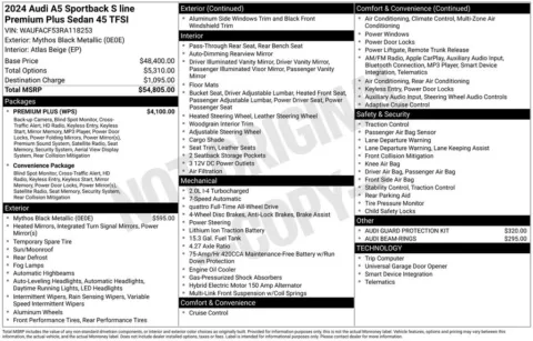 Another view of 2024 Audi A5 Sportback 45 S line Premium Plus for sale in Middleburg Heights, OH at Audi Middleburg Heights