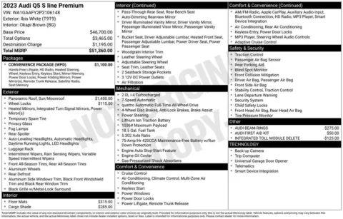 Another view of 2023 Audi Q5 45 S line Premium for sale in Middleburg Heights, OH at Audi Middleburg Heights