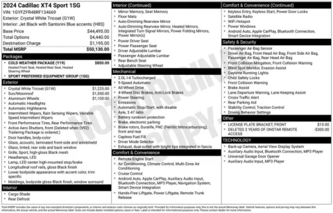 Another view of 2024 Cadillac XT4 Sport for sale in Middleburg Heights, OH at Audi Middleburg Heights