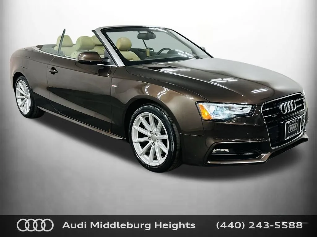 Used 2015 Audi A5 Cabriolet Premium Plus with VIN WAUMFAFHXFN002057 for sale in Middleburg Heights, OH