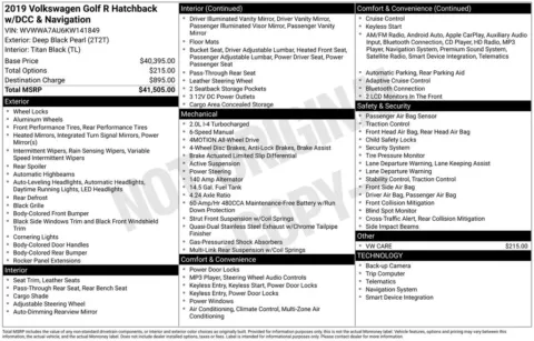 Another view of 2019 Volkswagen Golf R DCC & Navigation 4Motion for sale in Middleburg Heights, OH at Audi Middleburg Heights