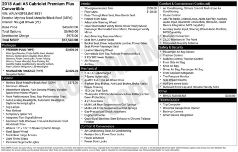 Another view of 2018 Audi A5 2.0T Premium Plus for sale in Middleburg Heights, OH at Audi Middleburg Heights