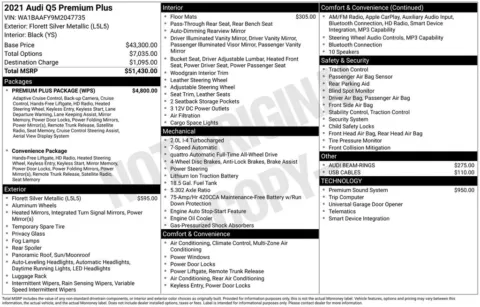 Another view of 2021 Audi Q5 45 Premium Plus for sale in Middleburg Heights, OH at Audi Middleburg Heights