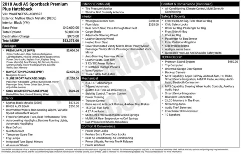 Another view of 2018 Audi A5 2.0T Premium Plus for sale in Middleburg Heights, OH at Audi Middleburg Heights