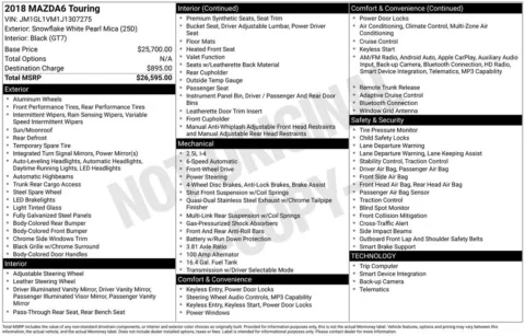 Another view of 2018 Mazda Mazda6 Touring for sale in Middleburg Heights, OH at Audi Middleburg Heights