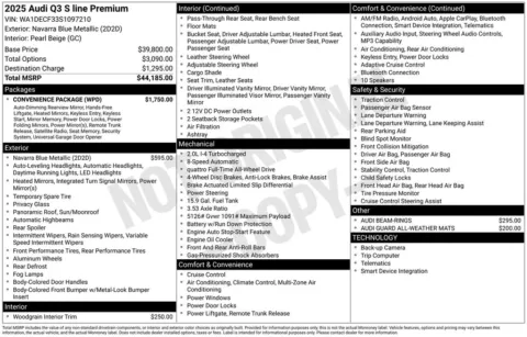 Another view of 2025 Audi Q3 Premium for sale in Middleburg Heights, OH at Audi Middleburg Heights
