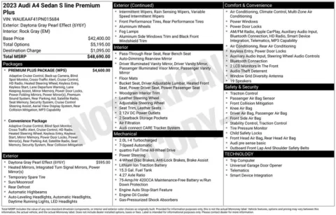 Another view of 2023 Audi A4 45 S line Premium Plus for sale in Middleburg Heights, OH at Audi Middleburg Heights