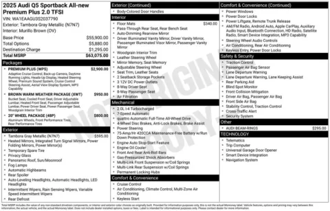 Another view of 2025 Audi Q5 Sportback 2.0T Premium Plus for sale in Middleburg Heights, OH at Audi Middleburg Heights