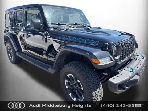 Black 2024 Jeep Wrangler Rubicon X 4xe for sale in Middleburg Heights, OH