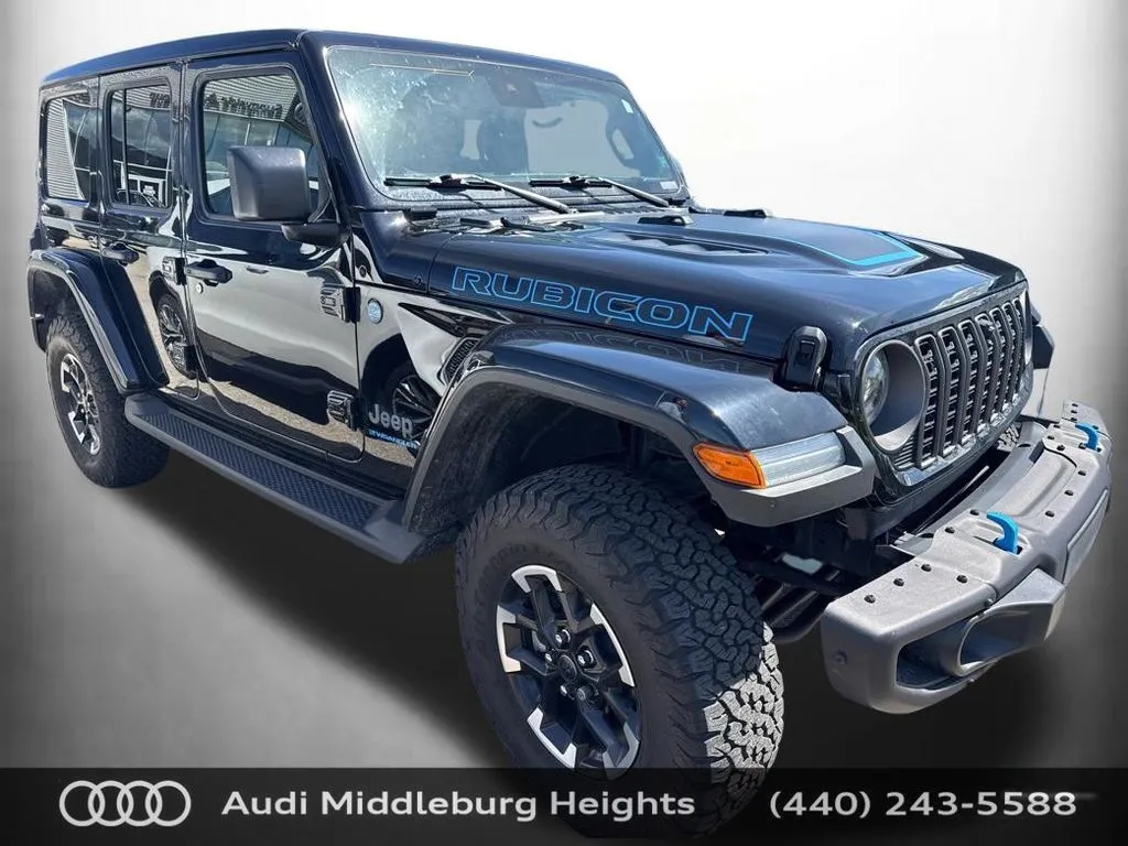 Black 2024 Jeep Wrangler Rubicon X 4xe for sale in Middleburg Heights, OH