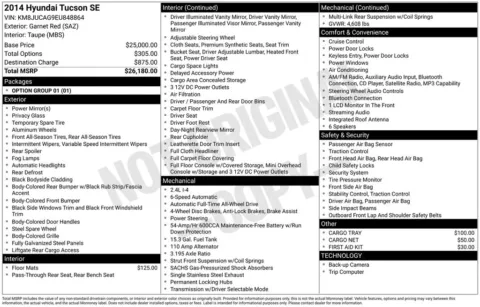 Another view of 2014 Hyundai Tucson SE for sale in Middleburg Heights, OH at Audi Middleburg Heights