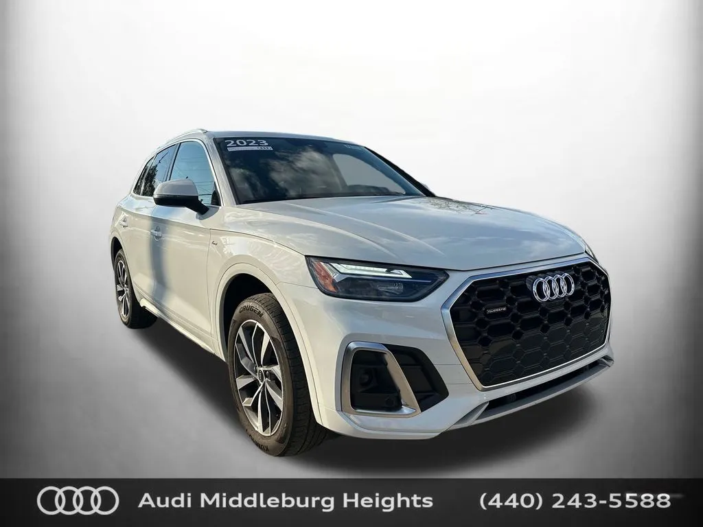 White 2023 Audi Q5 45 S line Premium Plus for sale in Middleburg Heights, OH