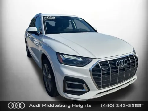 White 2024 Audi Q5 40 Premium Plus for sale in Middleburg Heights, OH