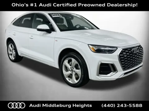 White 2023 Audi Q5 Sportback 45 S line Premium Plus for sale in Middleburg Heights, OH