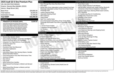 Another view of 2025 Audi Q3 Premium Plus for sale in Middleburg Heights, OH at Audi Middleburg Heights