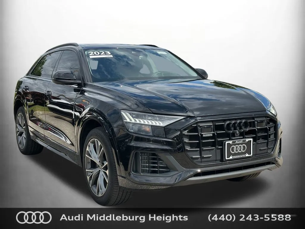 Black 2023 Audi Q8 55 Premium for sale in Middleburg Heights, OH