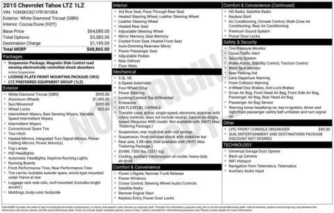 Another view of 2015 Chevrolet Tahoe LTZ for sale in Middleburg Heights, OH at Audi Middleburg Heights