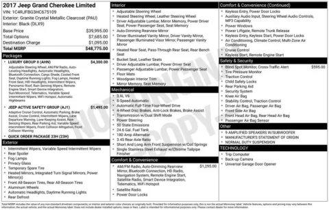 Another view of 2017 Jeep Grand Cherokee Limited for sale in Middleburg Heights, OH at Audi Middleburg Heights