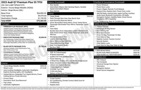 Another view of 2023 Audi Q7 55 Premium Plus for sale in Middleburg Heights, OH at Audi Middleburg Heights